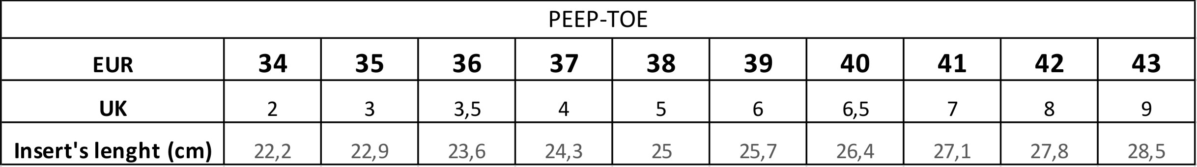 peep toe table